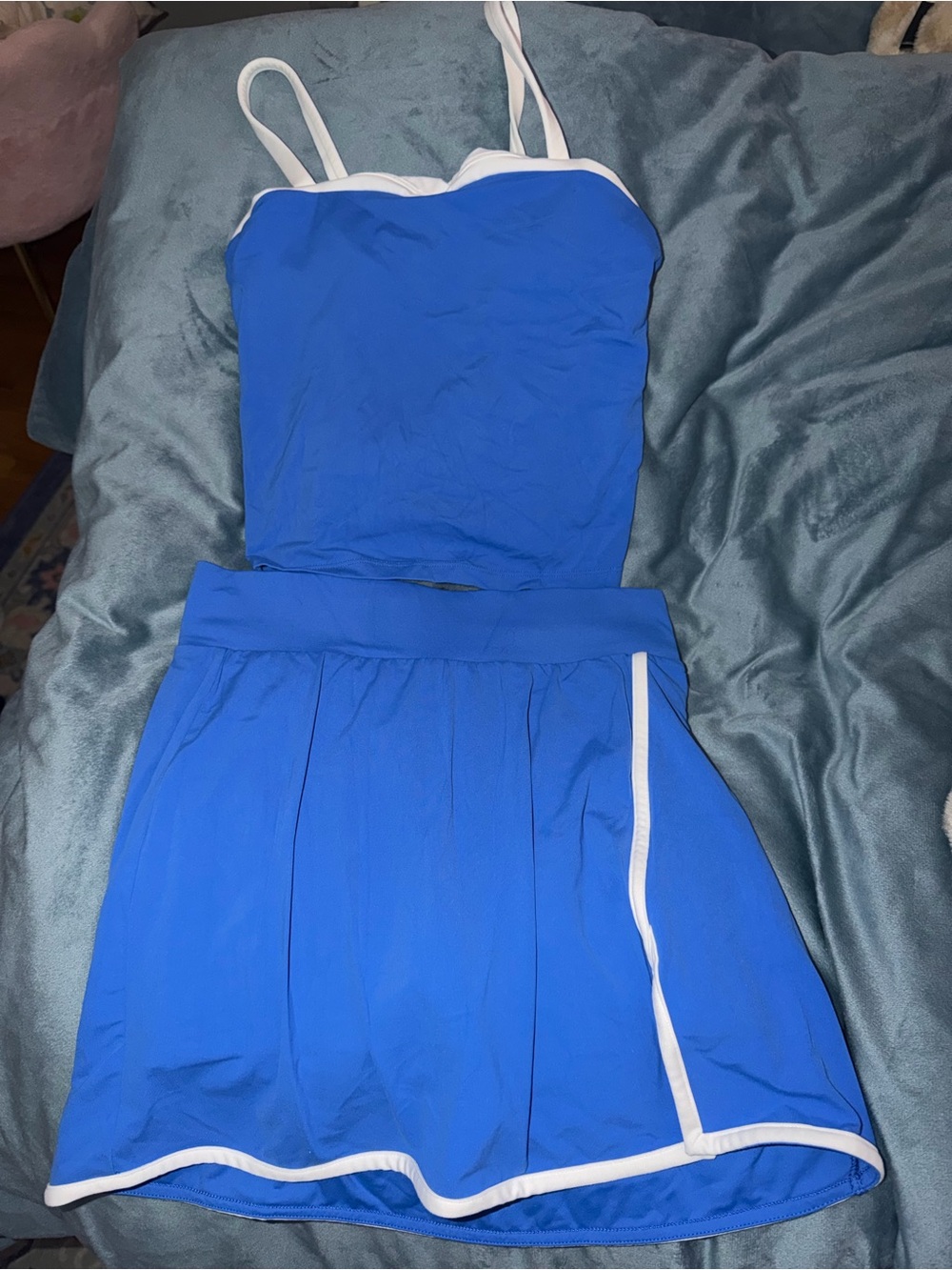 all in motion Royal Blue Active Two-Piece Set with White Logo